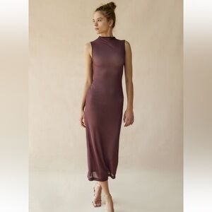 Silence + Noise Mock Neck Dress